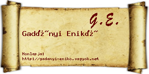Gadányi Enikő névjegykártya